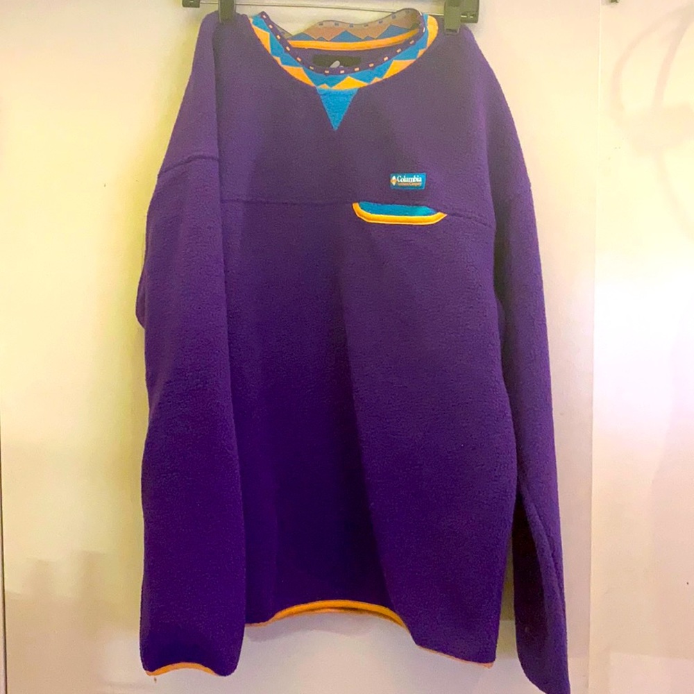 Columbia purple fleece geometric L